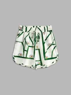 COMMENSE Print Drawstring Shorts Set* Shorts Sets|Shorts