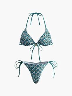 COMMENSE Print Lace Up Bikini Set* Swimwear|Tops
