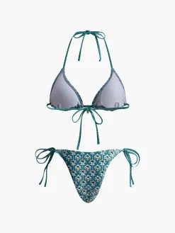 COMMENSE Print Lace Up Bikini Set* Swimwear|Tops