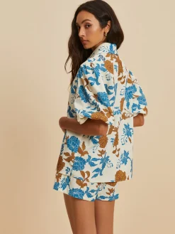 COMMENSE Print Lapel Pockets Shorts Set* Shorts Sets|Shorts