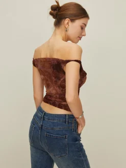 COMMENSE Print Off-Shoulder Tank Top* Tank Tops & Camis|Tops