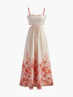 COMMENSE Printed Backless Spaghetti Strap Dress* Dresses