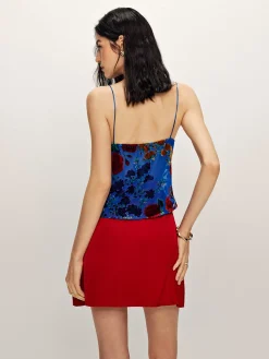 COMMENSE Printed Lace Up Cami Top* Tank Tops & Camis|Matching Sets