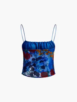 COMMENSE Printed Lace Up Cami Top* Tank Tops & Camis|Matching Sets