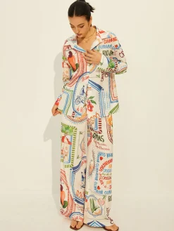 COMMENSE Printed Long Sleeve Pants Set* Pants Sets|Matching Sets