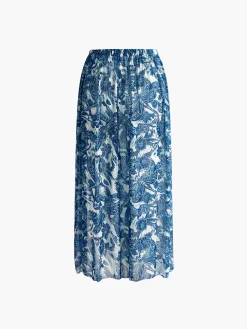 COMMENSE Printed Mesh Split Cover Up Skirt* Swimwear|Tops
