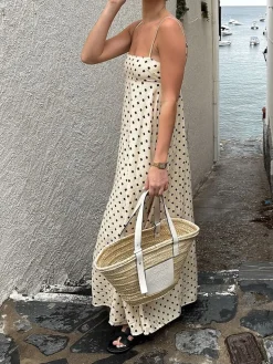 COMMENSE Printed Spaghetti Strap Long Dress* Vacation Dresses|Summer Dresses