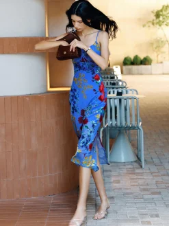COMMENSE Printed Spaghetti Strap Midi Dress* Casual Dresses|Summer Dresses