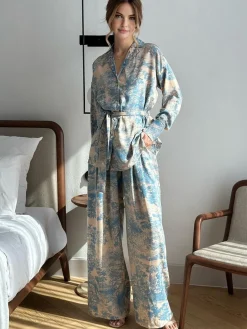 COMMENSE Printed Tie Up Pants Set* Pants Sets|Matching Sets