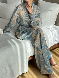 COMMENSE Printed Tie Up Pants Set* Pants Sets|Matching Sets