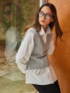 COMMENSE Pullover 2 in 1 Sweater* Sweater Tops|Sweaters & Cardigans
