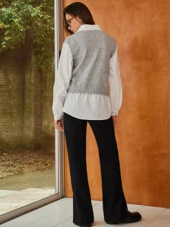 COMMENSE Pullover 2 in 1 Sweater* Sweater Tops|Sweaters & Cardigans