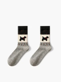 COMMENSE Puppy Pattern Wool Socks* Socks & Tights|Accessories