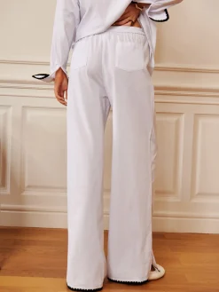 COMMENSE Pure Cotton Contrast Trim Cozy Pants* Long Sleeve Sets|Pants