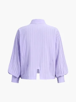 COMMENSE Pure Cotton Pinstripe Long-Sleeve Shorts Set* Shorts Sets|Shorts