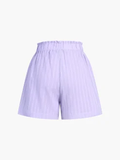 COMMENSE Pure Cotton Pinstripe Long-Sleeve Shorts Set* Shorts Sets|Shorts