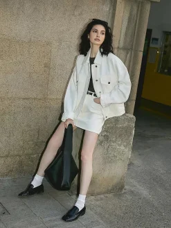 COMMENSE Pure Cotton Polo Jacket* Outerwear|Jackets