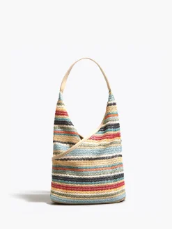 COMMENSE Rainbow Grass Woven Shoulder Bag* Bags|Accessories