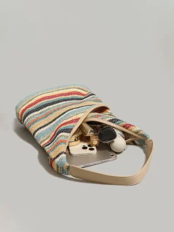 COMMENSE Rainbow Grass Woven Shoulder Bag* Bags|Accessories