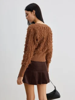 COMMENSE Raw Hem Button Cinched Cardigan* Cardigans|Sweaters & Cardigans