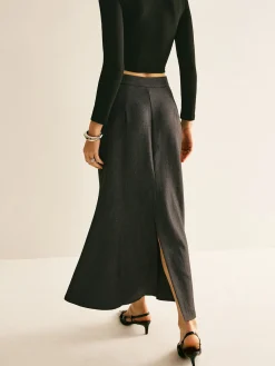 COMMENSE Regular Fit Back Split Skit* Skirts|Bottoms