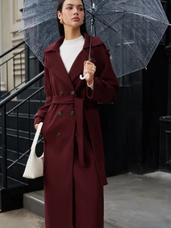 COMMENSE Regular Tweed Long Coat* Outerwear|Coats