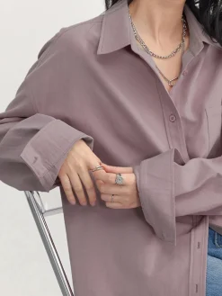 COMMENSE Relaxed Oversized Cotton Shirt* Blouses & Shirts|Tops