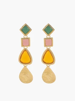 COMMENSE Resin Geometric Drop Earrings* Earrings|Accessories