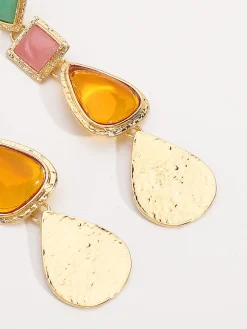 COMMENSE Resin Geometric Drop Earrings* Earrings|Accessories
