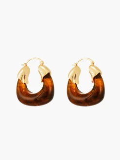 COMMENSE Resin Hoop Earrings* Earrings|Accessories