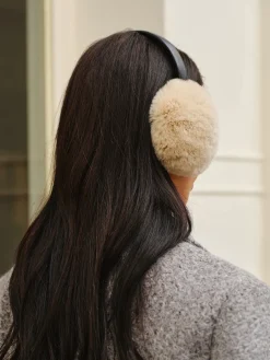 COMMENSE Retractable Rabbit Fur Earmuffs* Hair Claws & Hats|Accessories