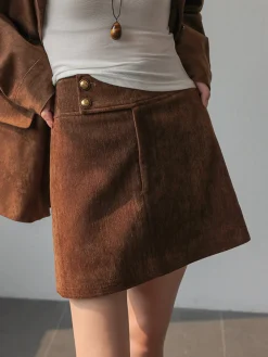 COMMENSE Retro A-Line Mini Skirt* Skirts|Matching Sets