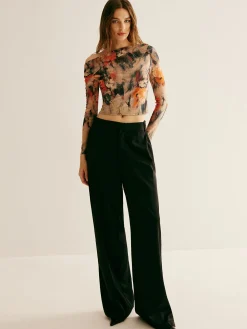 COMMENSE Retro Asymmetrical Collar Crop Blouse* Crop Tops|Blouses & Shirts