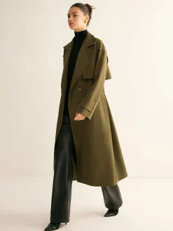 COMMENSE Retro Belted Long Trench Coat* Outerwear|Coats