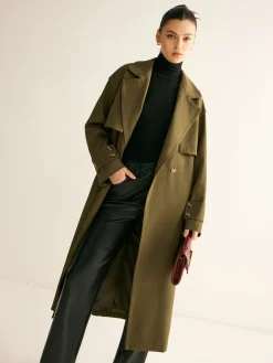 COMMENSE Retro Belted Long Trench Coat* Outerwear|Coats