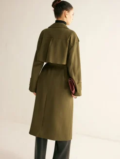 COMMENSE Retro Belted Long Trench Coat* Outerwear|Coats