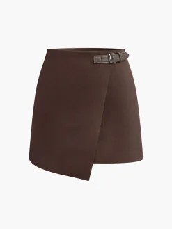 COMMENSE Retro Belted Zipper Skirt* Skirts|Matching Sets