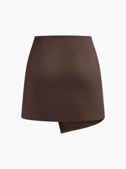 COMMENSE Retro Belted Zipper Skirt* Skirts|Matching Sets