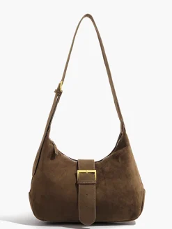COMMENSE Retro Buckle & Zipper Crescent Bag* Bags|Accessories