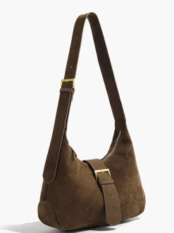 COMMENSE Retro Buckle & Zipper Crescent Bag* Bags|Accessories