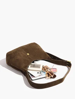COMMENSE Retro Buckle & Zipper Crescent Bag* Bags|Accessories