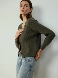COMMENSE Retro Button Twist Cardigan* Cardigans|Sweaters & Cardigans