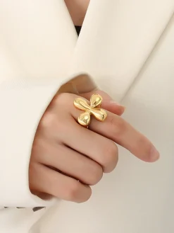 COMMENSE Retro Flower Chunky Ring* Rings & Bracelets|Accessories