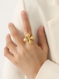 COMMENSE Retro Flower Chunky Ring* Rings & Bracelets|Accessories