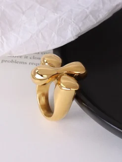 COMMENSE Retro Flower Chunky Ring* Rings & Bracelets|Accessories