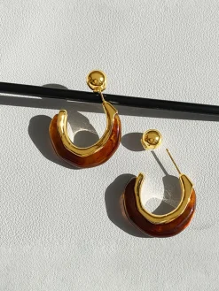 COMMENSE Retro Hoop Stud Earrings* Earrings|Accessories