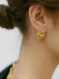 COMMENSE Retro Irregular Curved Stud Earrings* Earrings|Accessories