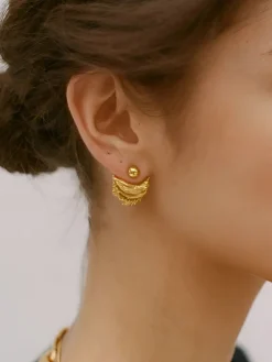 COMMENSE Retro Irregular Curved Stud Earrings* Earrings|Accessories