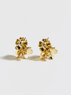 COMMENSE Retro Metal Flower Stud Earrings* Earrings|Accessories