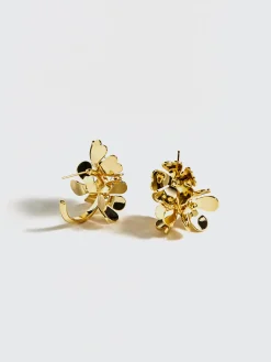 COMMENSE Retro Metal Flower Stud Earrings* Earrings|Accessories